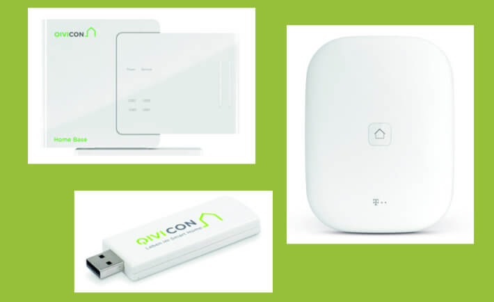 QIVICON, grün, Basisstation, Telekom, USB-Stick, weiß,