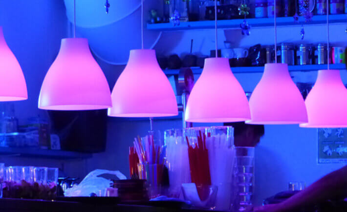 Osram Lightify, Lampen, Licht, Blau, Pink, Licht