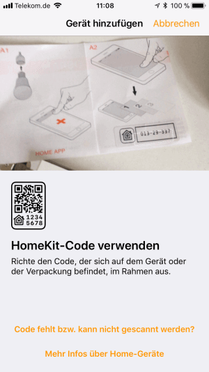 smart+ LED an Apple HomeKit anlernen