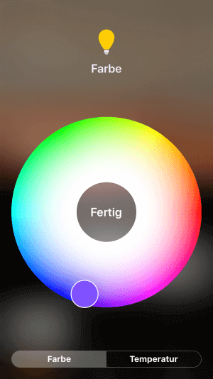 Farbe App auswählen LED