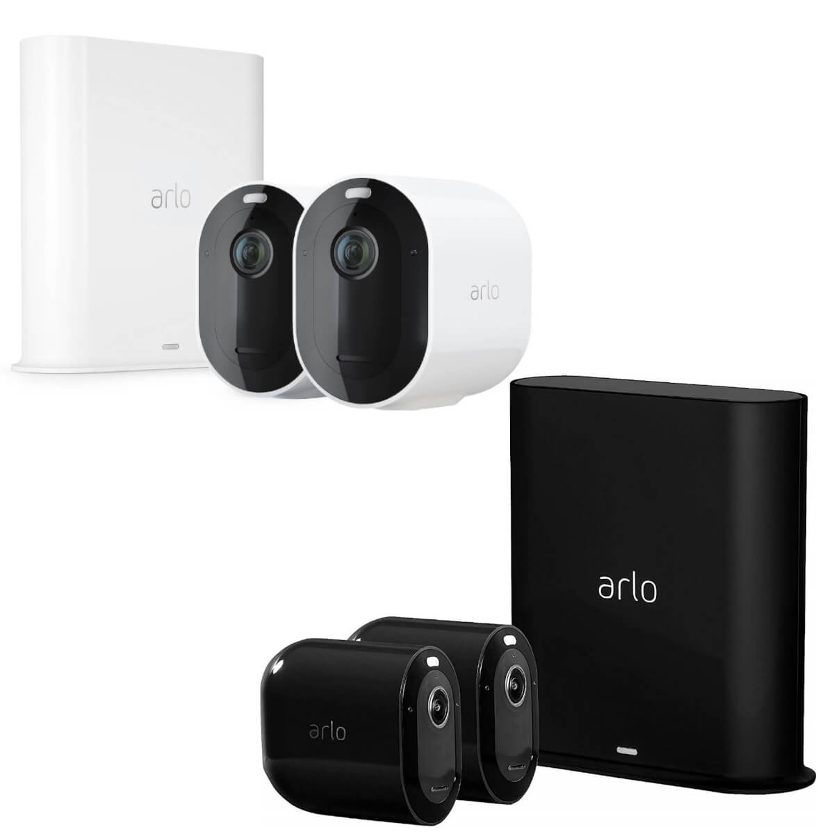 Arlo Pro 3 Kamera 2er Set Videoüberwachung kabellos Akku mit Sirene Audio Nachtsicht 160° Sicht